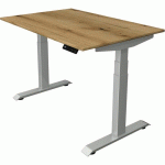 BUREAU ASSIS/DEBOUT MOVE4 ÉLECTR. L120XP80XH64-129CM CHÊNE - KERKMANN