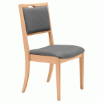 CHAISE ABAKA TAUPE - STRUCTURE HÊTRE NATUREL - SUNSET CREATION