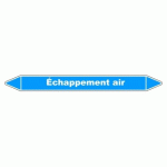 LOT DE 3 - MARQUEUR DE TUYAUTERIE - AIR COMPRIMÉ ÉCHAPPEMENT - VINYLE LAMINÉ 150 X 12 MM