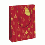 LOT DE 8 - SCINTILLANT, EXCELLIA, SAC LARGE 26,5X14X33 CM - ROUGE