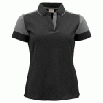 PRINTER PRIME PRIME POLO FEMMES NOIR/GRIS ACIER - TAILLE M