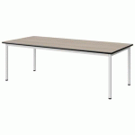 TABLE MALIBU 180X80 T3 4P STRA ACACIA/NOIR BLC 9016