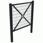 BARRIÈRE CROISY 1 M TÊTE BOMBÉE GRILLAGE MÉTAL GRIS 7016 - BUTON DESIGN