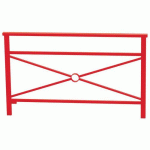 BARRIÈRE VENISE 1.50 M STRUCT SIMPLE CROIX - ZINC ROUGE 3020 - PROCITY