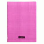 LOT DE 10 - CAHIER PIQUÉ 8000 POLYPRO A4 96 PAGES GRANDS CARREAUX 90 G - ROSE