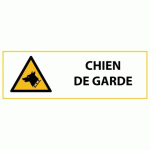 LOT DE 2 - SIGNALÉTIQUE DE DANGER - PICTO CHIEN DE GARDE - W013 - ISO 7010 297 X 105 MM PVC 2 MM