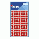 PASTILLE ADHÉSIVE Ø 8 MM AGIPA 111833 ROUGE - BOÎTE DE 462