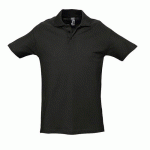 POLO PERSONNALISABLE HOMME EN COTON NOIR