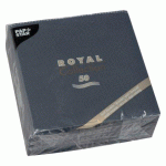 SERVIETTE DE TABLE EN OUATE ROYAL NON TISSÉ 40 X 40 CM - PAQUET DE 50 - NOIR