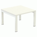 TABLE BASSE EASY OFFICE 60X60 CM P. BLANC PLAT. BLANC ET BLC - PAPERFLOW