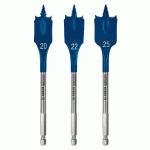 BLISTER 3 MÈCHES PLATES SELFCUT SPEED 20 - 25 MM - BOSCH EXPERT - 2608900331