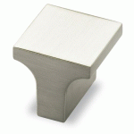 BOUTON DE MEUBLE CARRÉ EMO - FINITION ASPECT INOX BROSSÉ - PAR 4 HETTICH