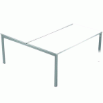 BUREAU BENCH FAST 4 PIEDS SECTION CARRÉ 160X164 CM - BLANC