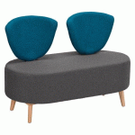 CANAPÉ EPIQ - 2 PLACES GRIS FONCÉ