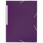 LOT DE 2 - CHEMISE À ÉLASTIQUE 3 RABATS PLASTIQUE BRUNEAU 24 X 32 CM DOS 3 CM VIOLETTE