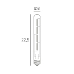 DESIGN BY US AMPOULE TUBULAIRE LED 225, E27, 3,5 W, 2.200 K, INTENSITÉ VARIABLE