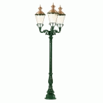K.S. VERLICHTING LAMPADAIRE PARIS VERT À TROIS LAMPES