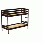 LIT SUPERPOSÉ FIXE NOVA 80X190 CM SOMMIER AGGLOMÉRÉ COLORIS BOIS WENGÉ - MANUTAN COLLECTIVITÉS