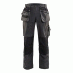 PANTALON DE TRAVAIL ARTISAN ÉTÉ GRIS FONCÉ/NOIR TAILLE 54C - BLAKLADER