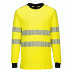 PORTWEST FR701 TEE SHIRT MODAFLAME PW3 HV JAUNE/NOIR - TAILLE XS