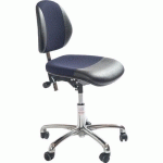 SIÈGE ATELIER DUO - IMITATION CUIRTISSU - MEDIUM - BLEU - GLOBAL PROFESSIONAL SEATING