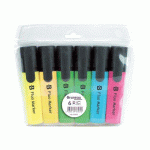 SURLIGNEUR BRUNEAU COULEURS ASSORTIES FUN - POCHETTE DE 6