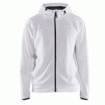 SWEAT ZIPPÉ À CAPUCHE BLANC/GRIS FONCÉ TAILLE XXL - BLAKLADER