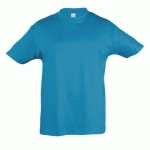TEE-SHIRT PERSONNALISABLE ENFANT EN COTON AQUA