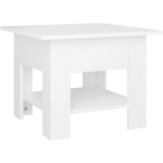 VIDAXL - TABLE BASSE BLANC 55X55X42 CM BOIS D'INGÉNIERIE