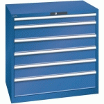 ARMOIRE 6 TIROIRS 1023X725X1000MM-CHARGE 200KG-BLEU FONCÉ - LISTA
