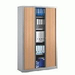 ARMOIRES À RIDEAUX ECO-CONÇUE DÉCOR MONOBLOC POIRIER H 198 X L 120