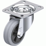 BLICKLE - ROULETTE PIVOTANTE Ø 80MM BANDAGE CAOUTCHOUC SBR 50KG - LE-VPP 80G-SG