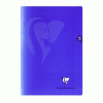 CAHIER PIQUÉ CLAIREFONTAINE MIMESYS A4 - 21 X 29,7 CM GRANDS CARREAUX 96 PAGES BLEU CIEL