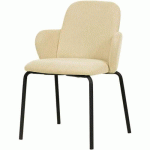 CHAISE EMPILABLE PADDY EN TISSU - BEIGE - VEBA