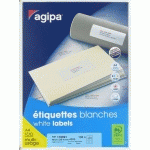 ETIQUETTE ADRESSE MULTI-USAGES 48,5 X 25,4 MM AGIPA 118991 BLANCHE - BOÎTE DE 4000