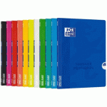 LOT DE 20 - CAHIER OXFORD DE TRAVAUX PRATIQUES OPENFLEX 24X32CM GRANDS CARREAUX SEYÈS/UNI BLANC 80 PAGES AGRAFÉES COUVERTURE POLYPRO COLORIS ASSORTIS