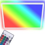 PANNEAU LED RGB BRILONER LEUCHTEN SLIM, 15 W, 1850 LM, IP20, BLANC, PLASTIQUE, VARIATEUR, AVEC TÉLÉCOMMANDE, 29,3 X 29,3 X 3,2 CM