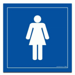 PANNEAU TOILETTES FEMME - CARRÉ - 350 X 350 - PVC