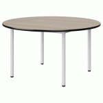 TABLE MALIBU Ø 120 T4 4P STRA ACACIA/NOIR BLC 9016