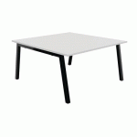 TABLE PARTAGE 140 X 143 CM BLANC / NOIR - BURONOMIC