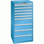 ARMOIRE BLEU CLAIR 717X725X1450 AVEC 10 TIR. 75KG - LISTA