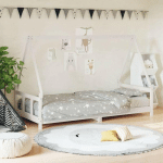 CADRE DE LIT POUR ENFANTS BLANC 90X200 CM BOIS DE PIN MASSIF - VIDAXL