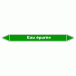 LOT DE 5 - MARQUEUR DE TUYAUTERIE - EAU ÉPURÉE - VINYLE LAMINÉ - NFX 08-105 450 X 52 MM