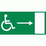 LOT DE 2 - PANNEAU SORTIE DROITE - 400 X 200 - VINYLE SOUPLE AUTOCOLLANT