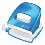 PERFORATEUR DE BUREAU 2 TROUS WOW LEITZ - CAPACITÉ 30 FEUILLES - BLEU