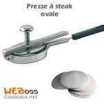 PRESSE À STEAK HACHÉ OVALE INOX