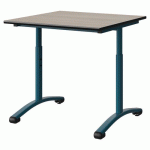 TABLE MALIBU 80X80 T3/T6 DL ST ANTIB ACACIA/NOIR BLEU 5025 - MANUTAN EXPERT