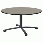TABLE MALIBU Ø 120 T3 PC STRA ANTIB GRIS U727/NOIR GRIS 7016