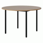 TABLE MALIBU Ø 120 T6 4P STRA ALAISÉ CHÊNE 1146/NOIR 9005 - MANUTAN EXPERT