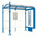 ABRI BUS PROVINCE 2.50M CAISSON 1 BARDAGE CITY BLEU 5010 - PROCITY